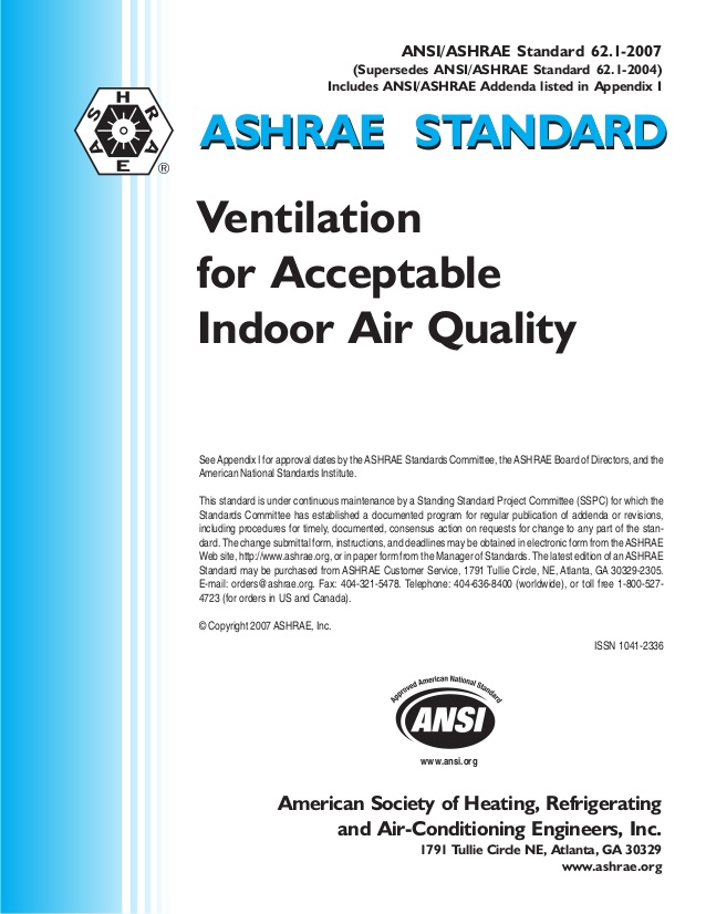 ASHRAE 62.2 Cover